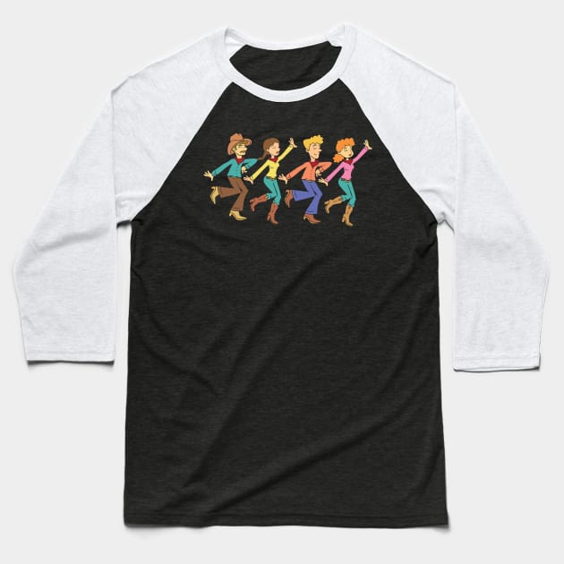 Line Dance Team Baseball T-Shirt by Shirtbubble